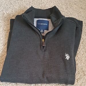 U.S. Polo Assn. Charcoal Quarter-Zip Pullover